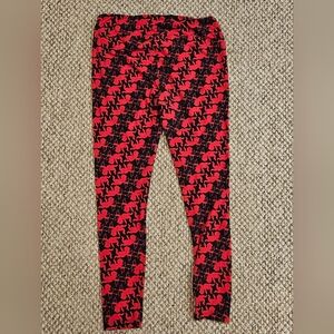 Lularoe Red and Black Cupid Print Leggings
